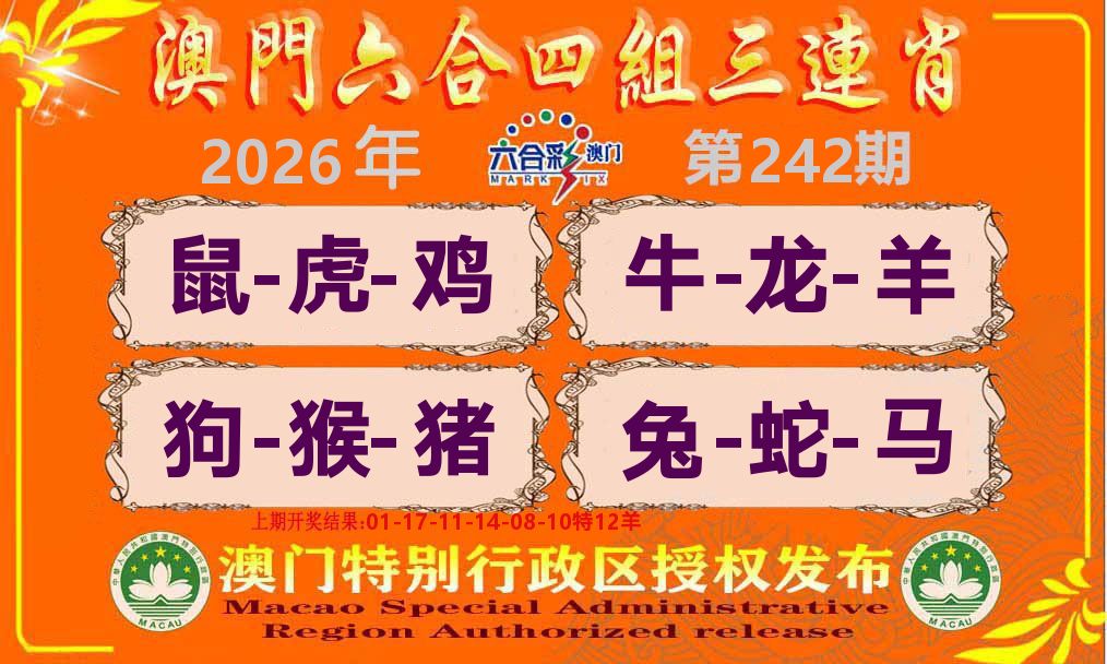 六合三连肖 第242期