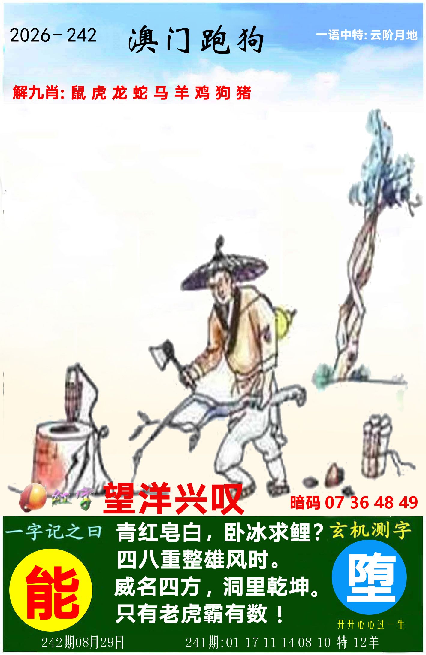 澳门跑狗图 第242期