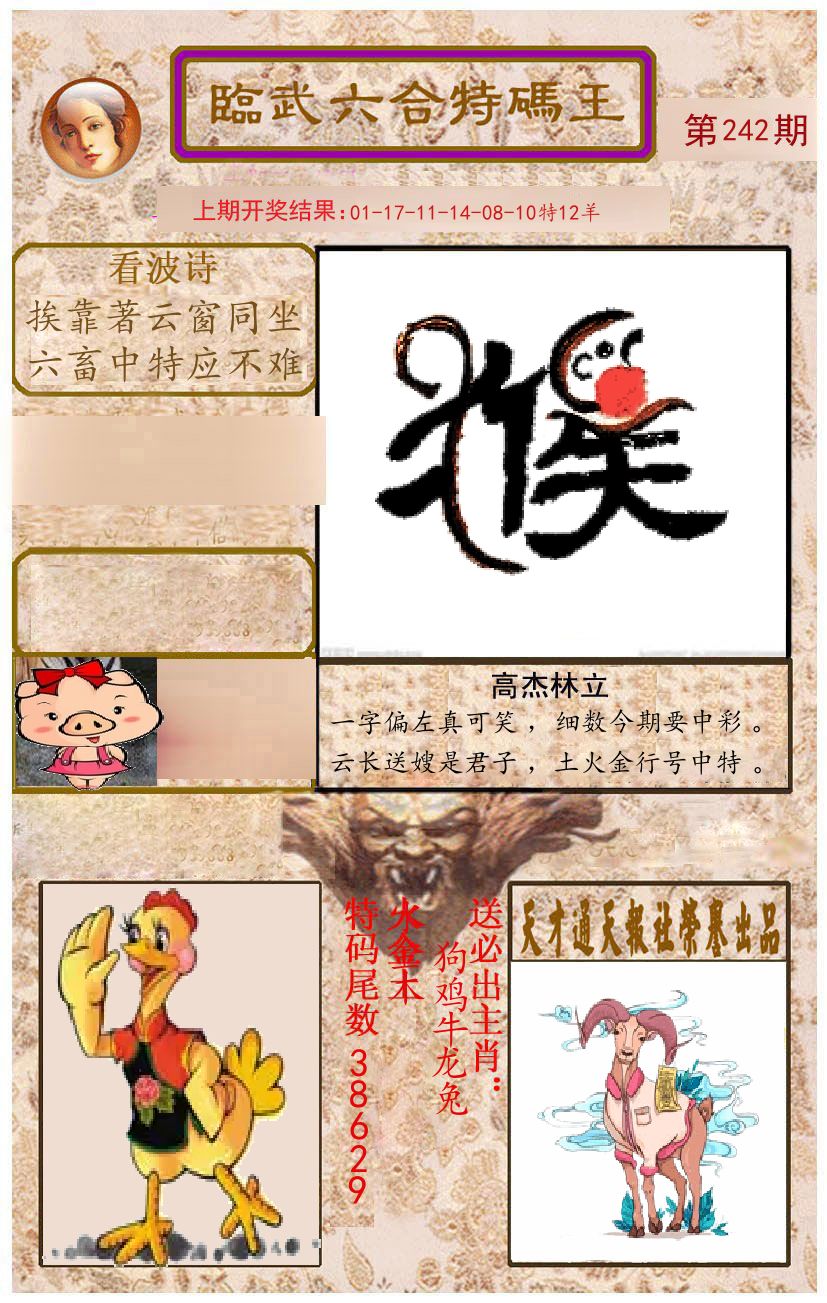 臨武六合特码王 第242期