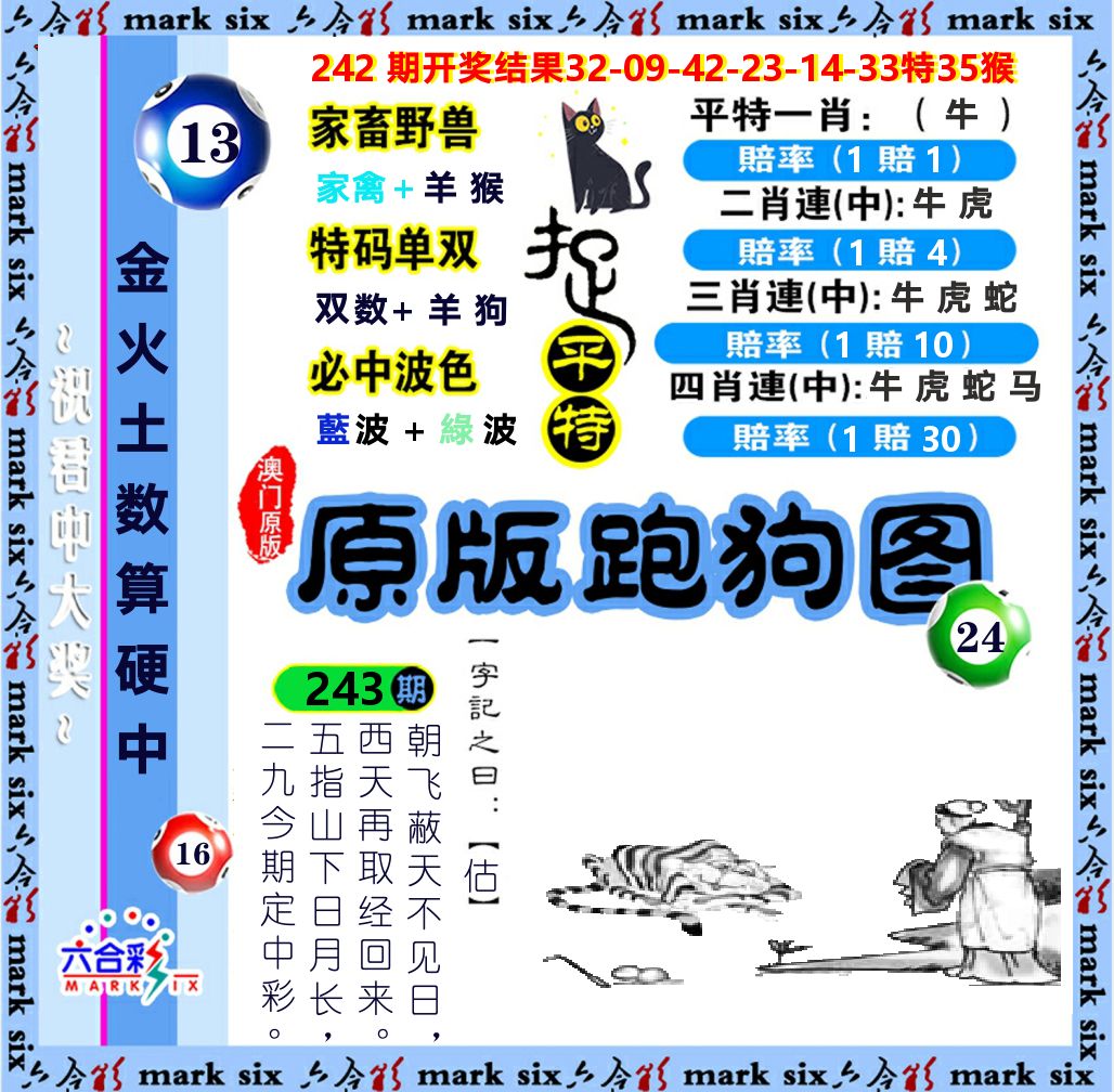 原版跑狗图 第243期