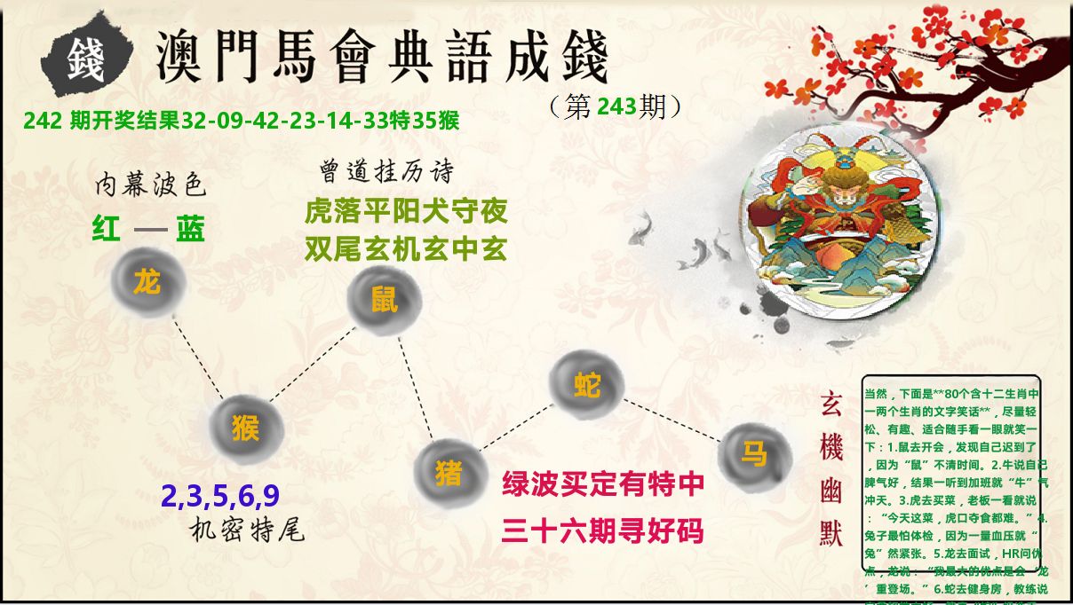 典语成钱 第243期
