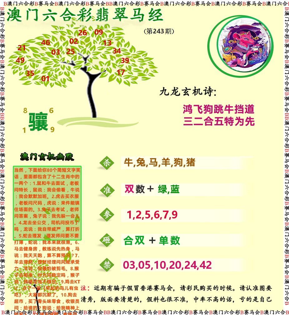 翡翠马经 第243期