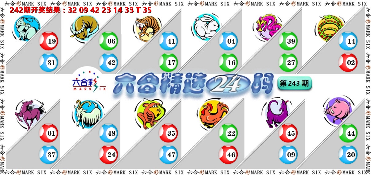 六合精选24码 第243期