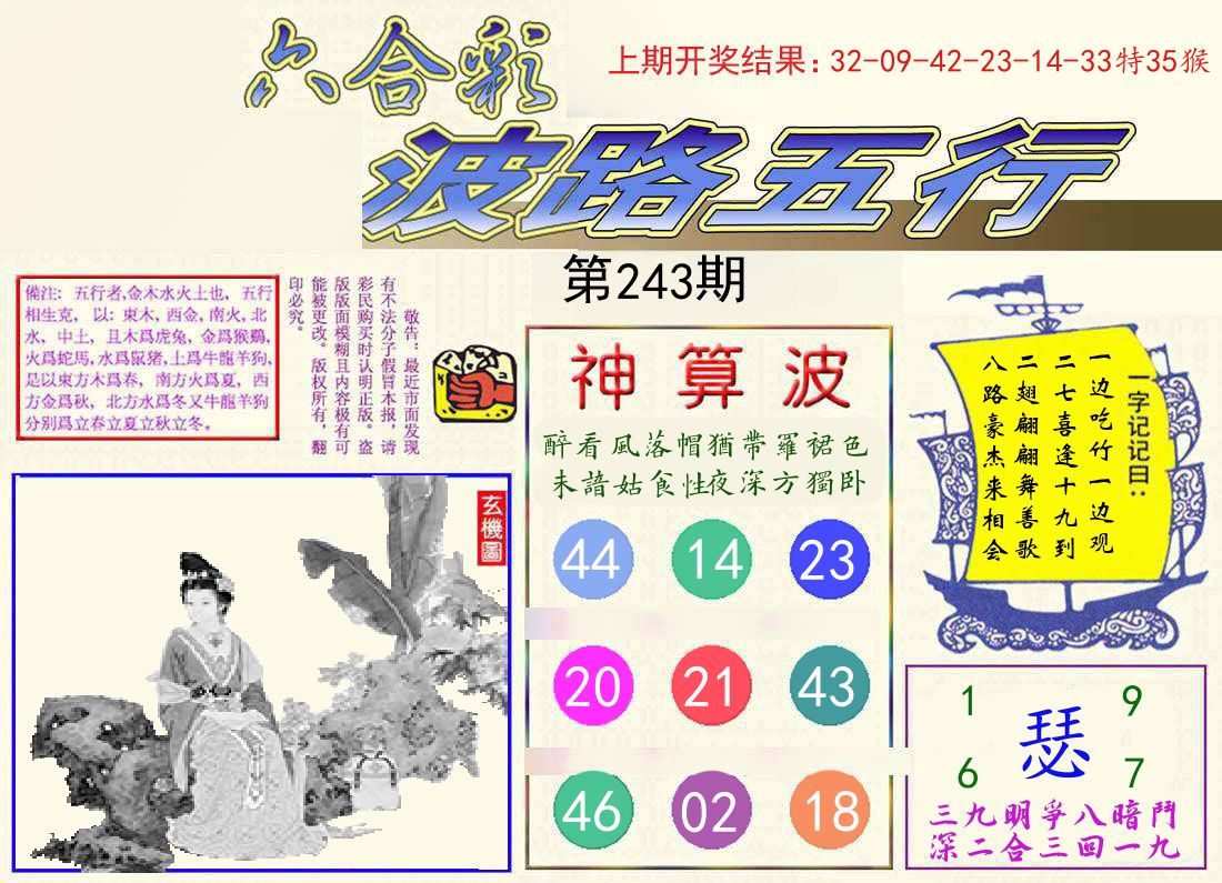 波路五行 第243期