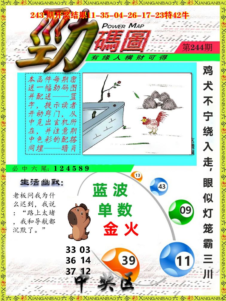劲码图 第244期