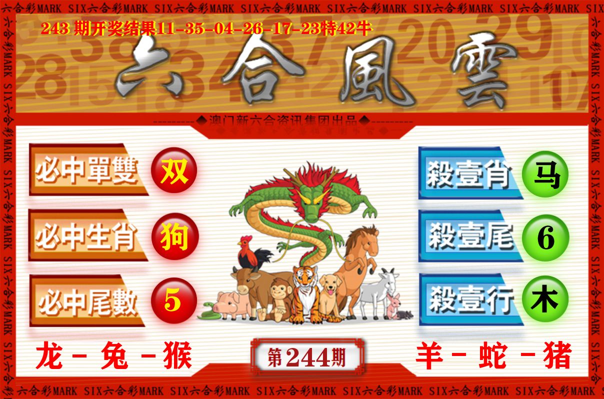六合风云 第244期