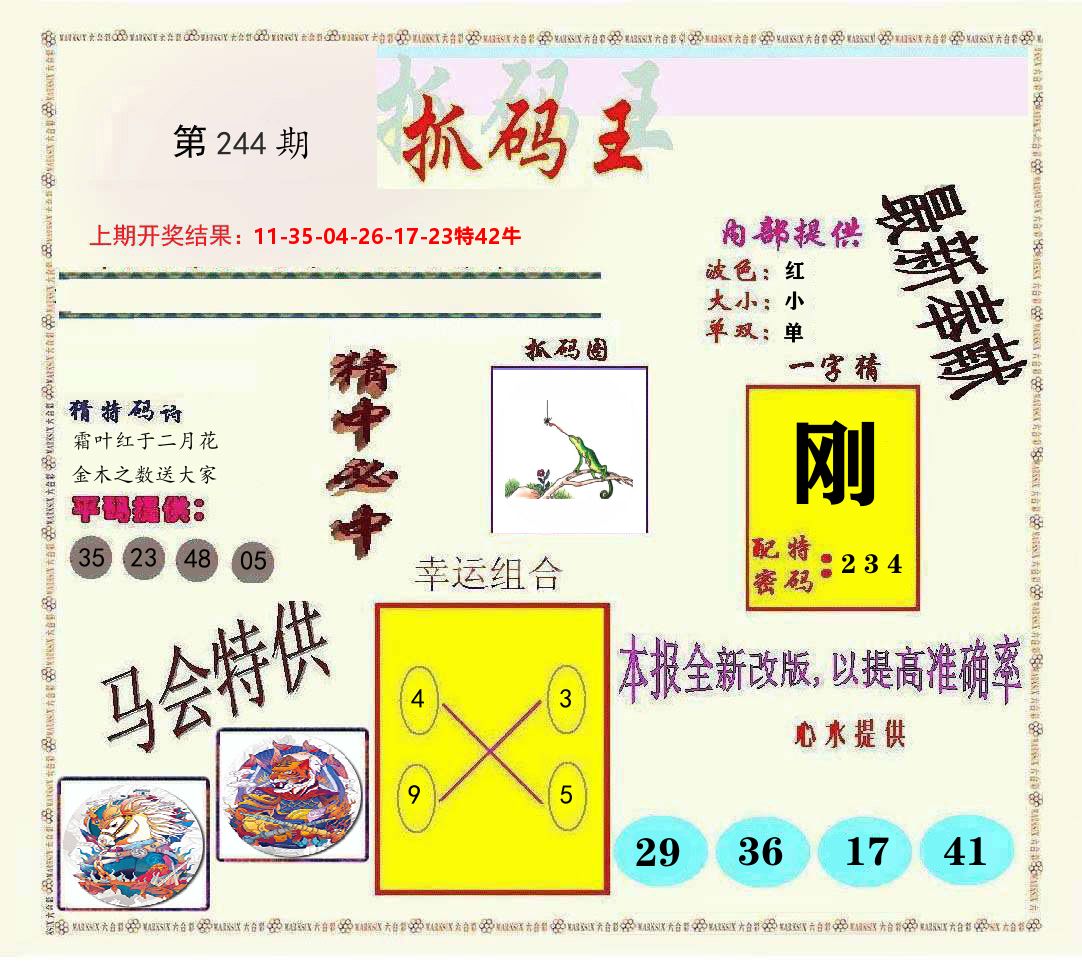 抓码王 第244期