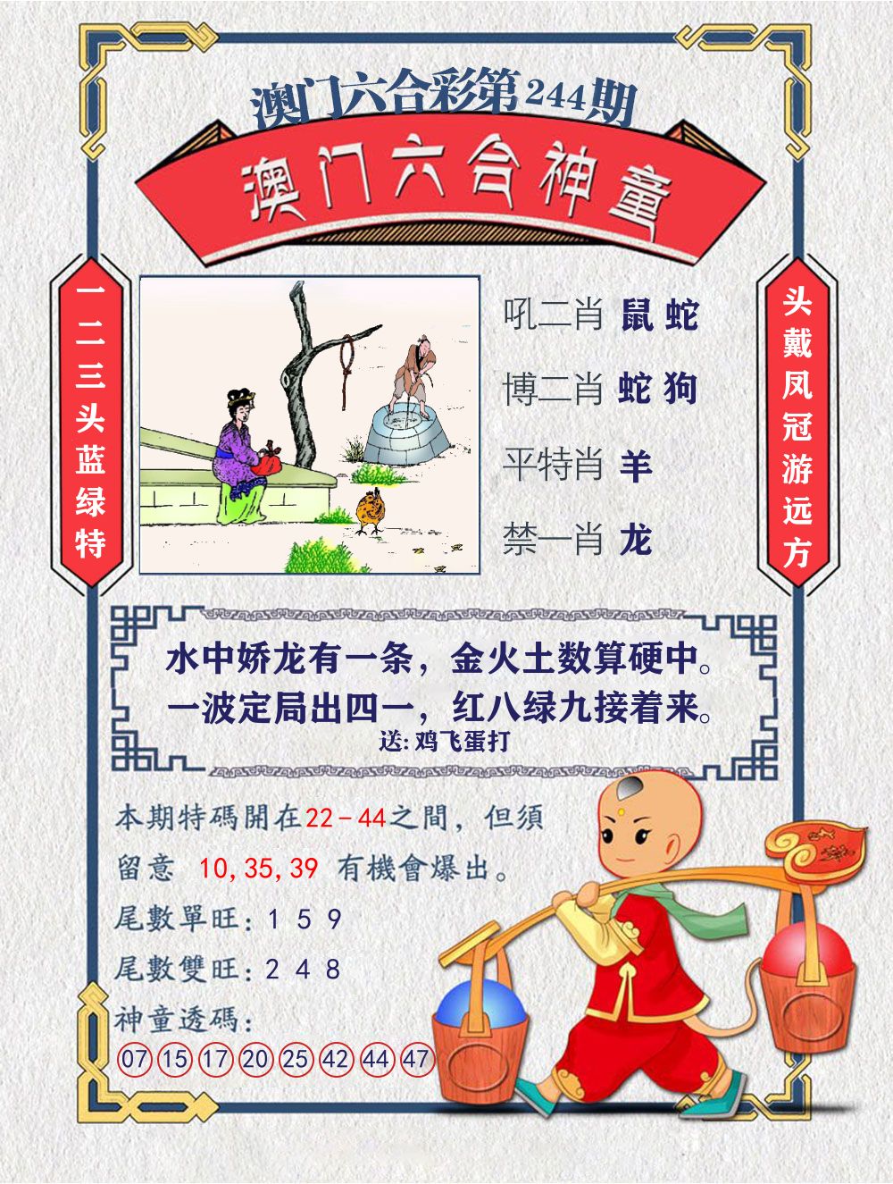 六合神童 第244期