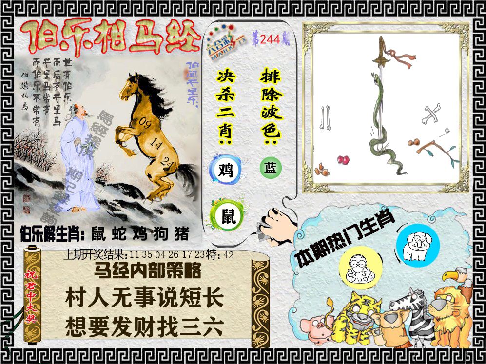伯乐相马经 第244期