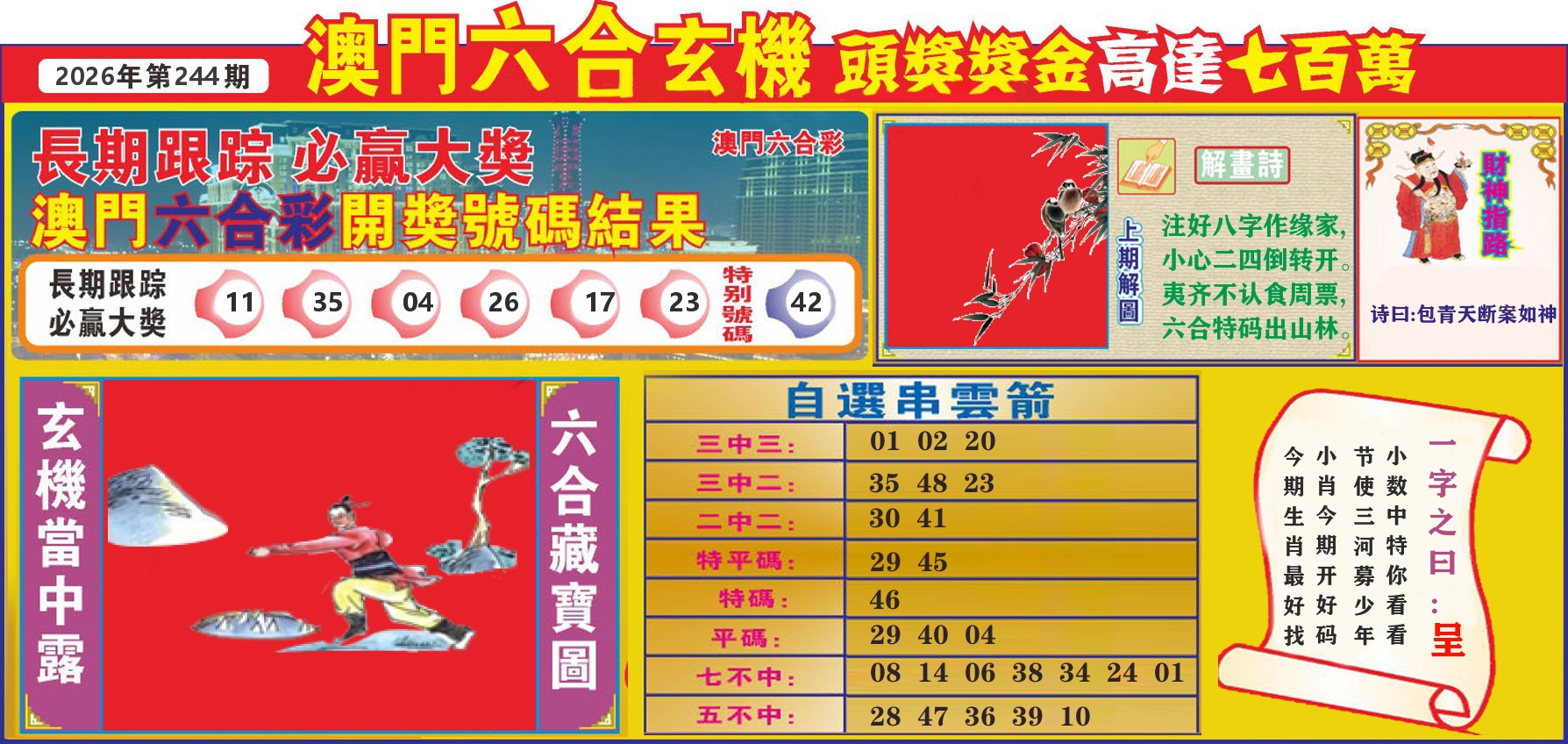 七星彩图C 第244期