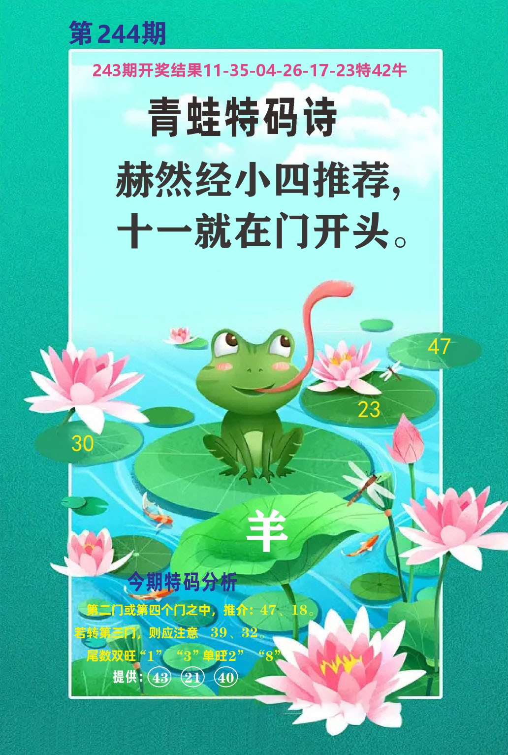 财富人家A 第244期