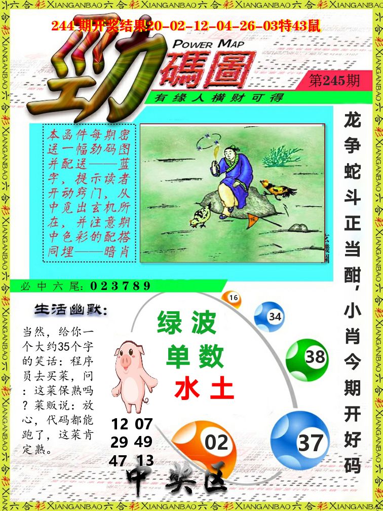 劲码图 第245期