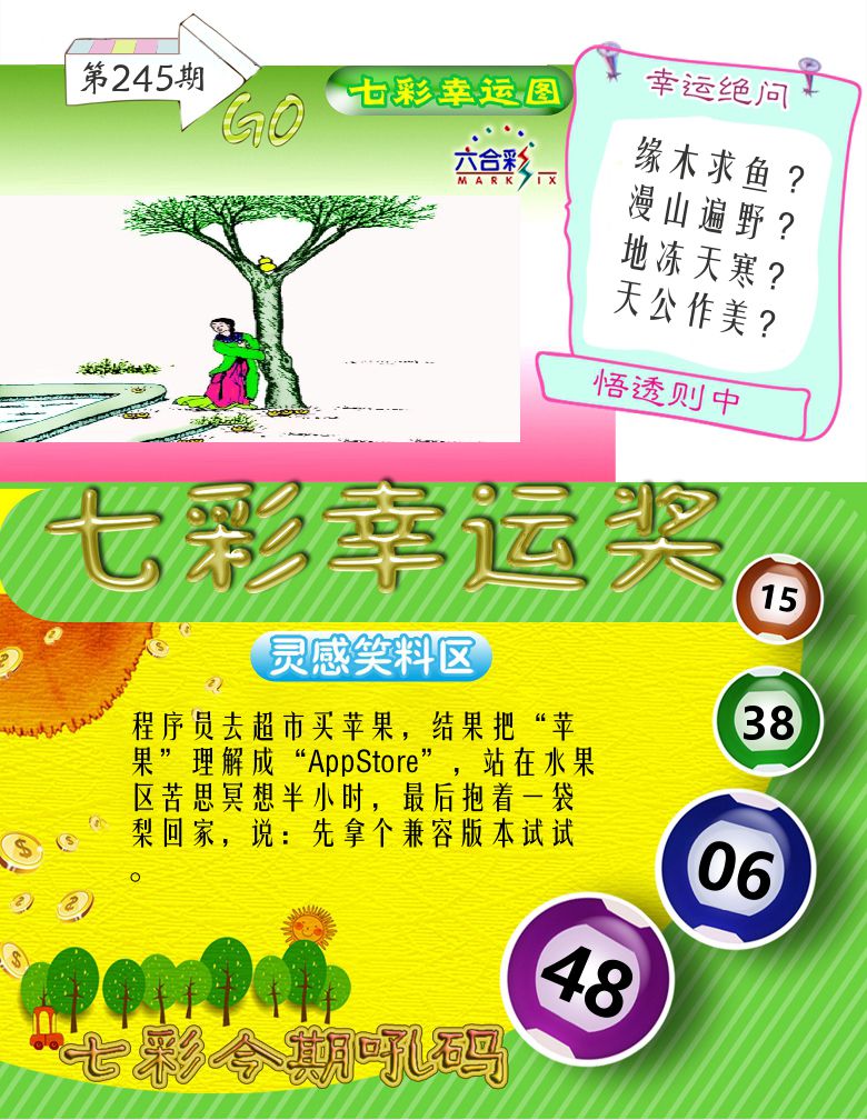 七彩幸运奖 第245期