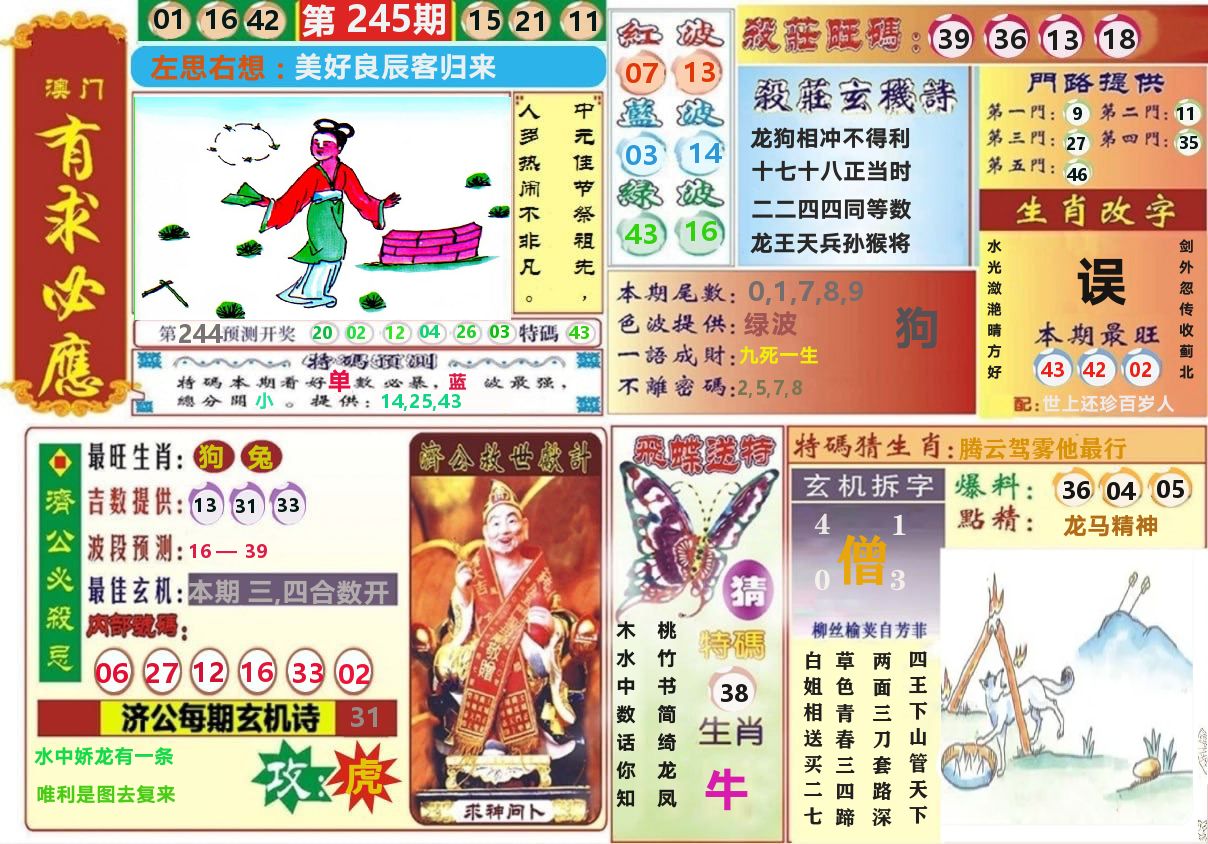 澳门有求必应 第245期