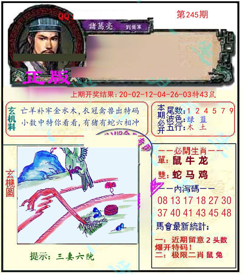 诸葛亮玄机 第245期