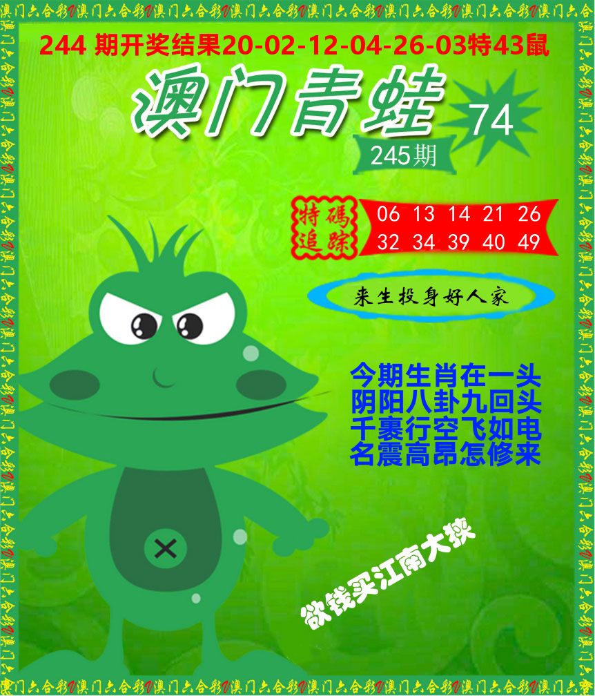 青蛙系列74 第245期