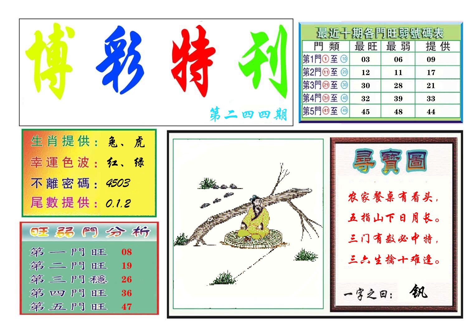 博彩特刊 第245期