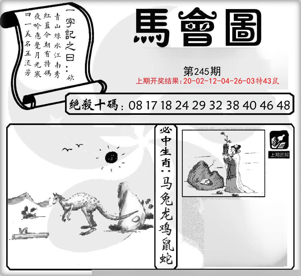 马会图 第245期
