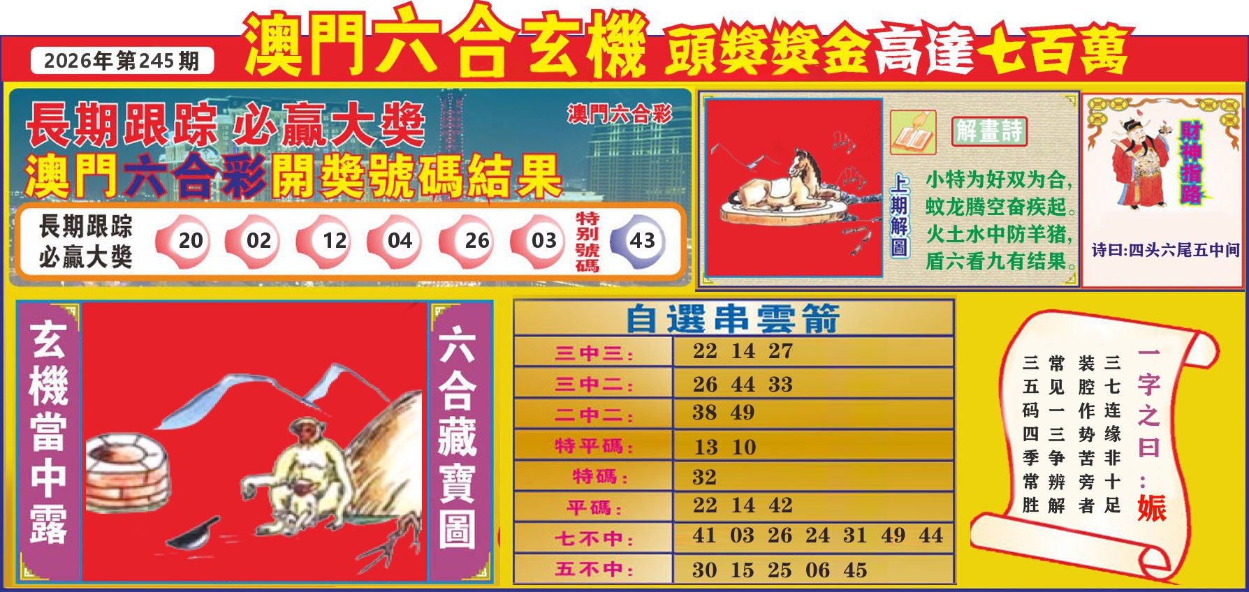 七星彩图C 第245期