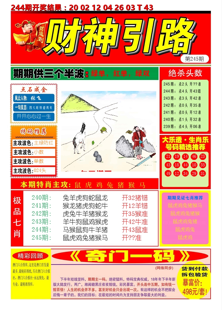 财神引路 第245期