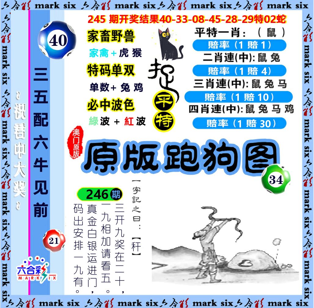 原版跑狗图 第246期