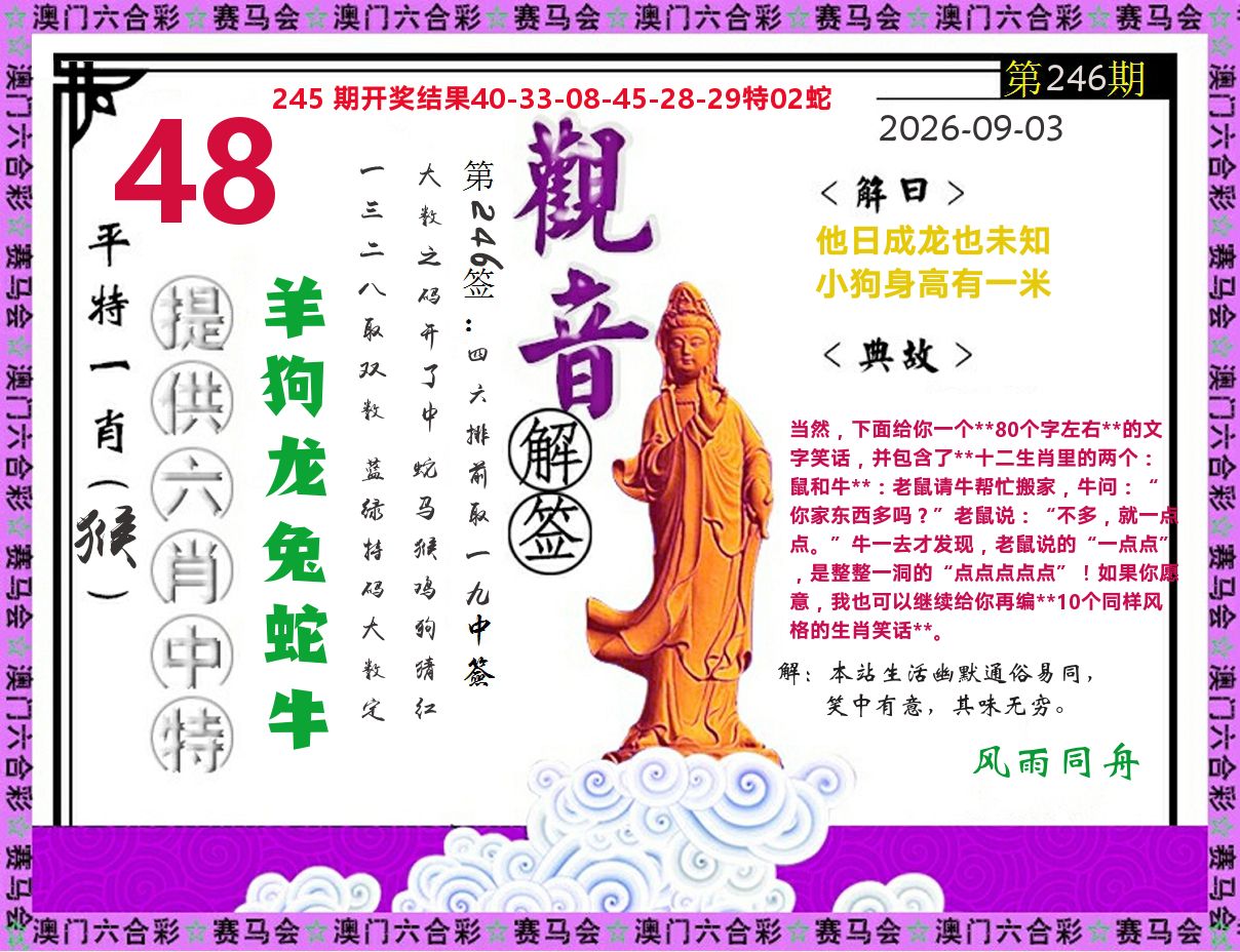 观音解签 第246期