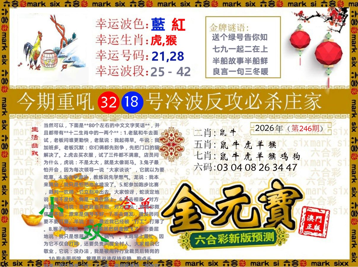 金元宝 第246期