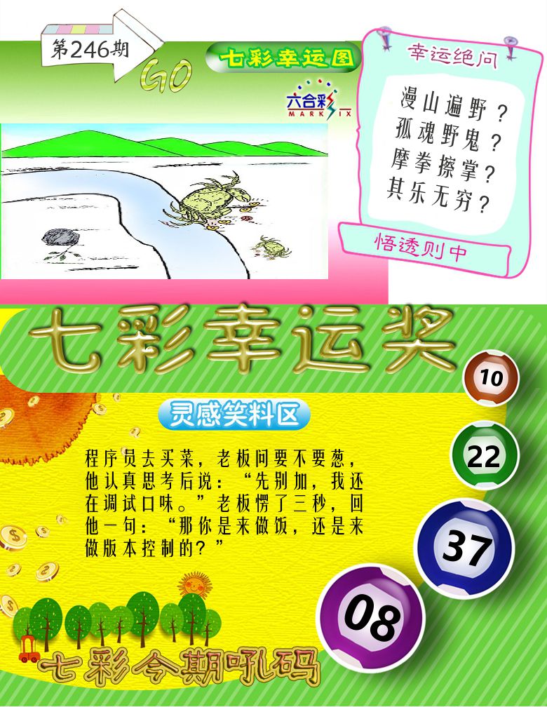 七彩幸运奖 第246期