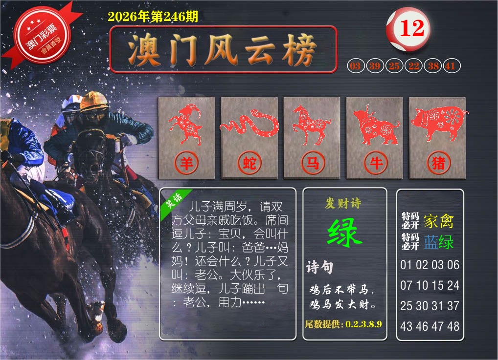 澳门风云榜 第246期