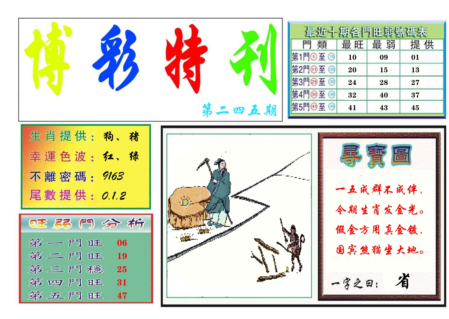 博彩特刊 第246期