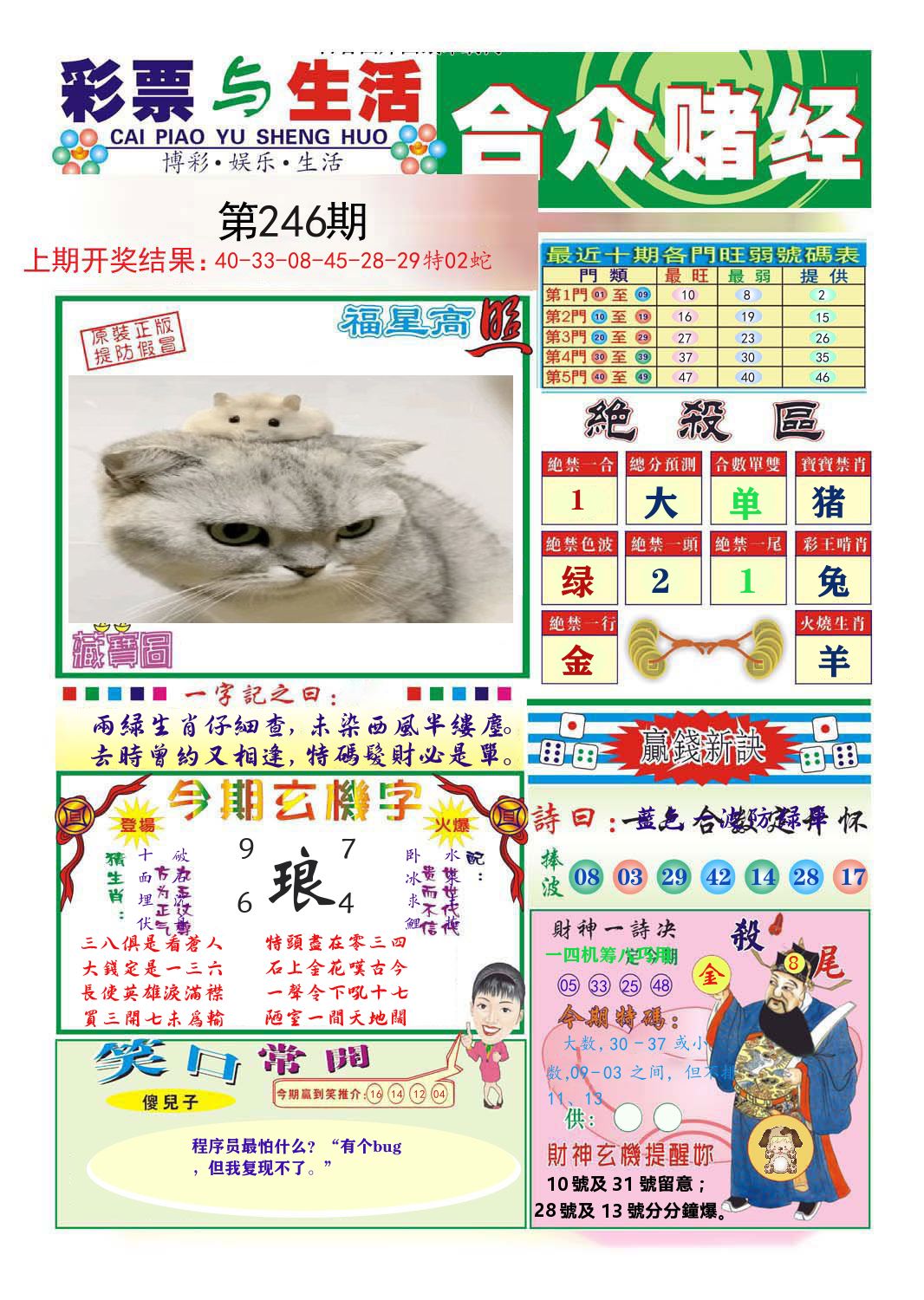 合众赌经 第246期