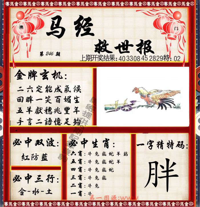 马经救世报 第246期