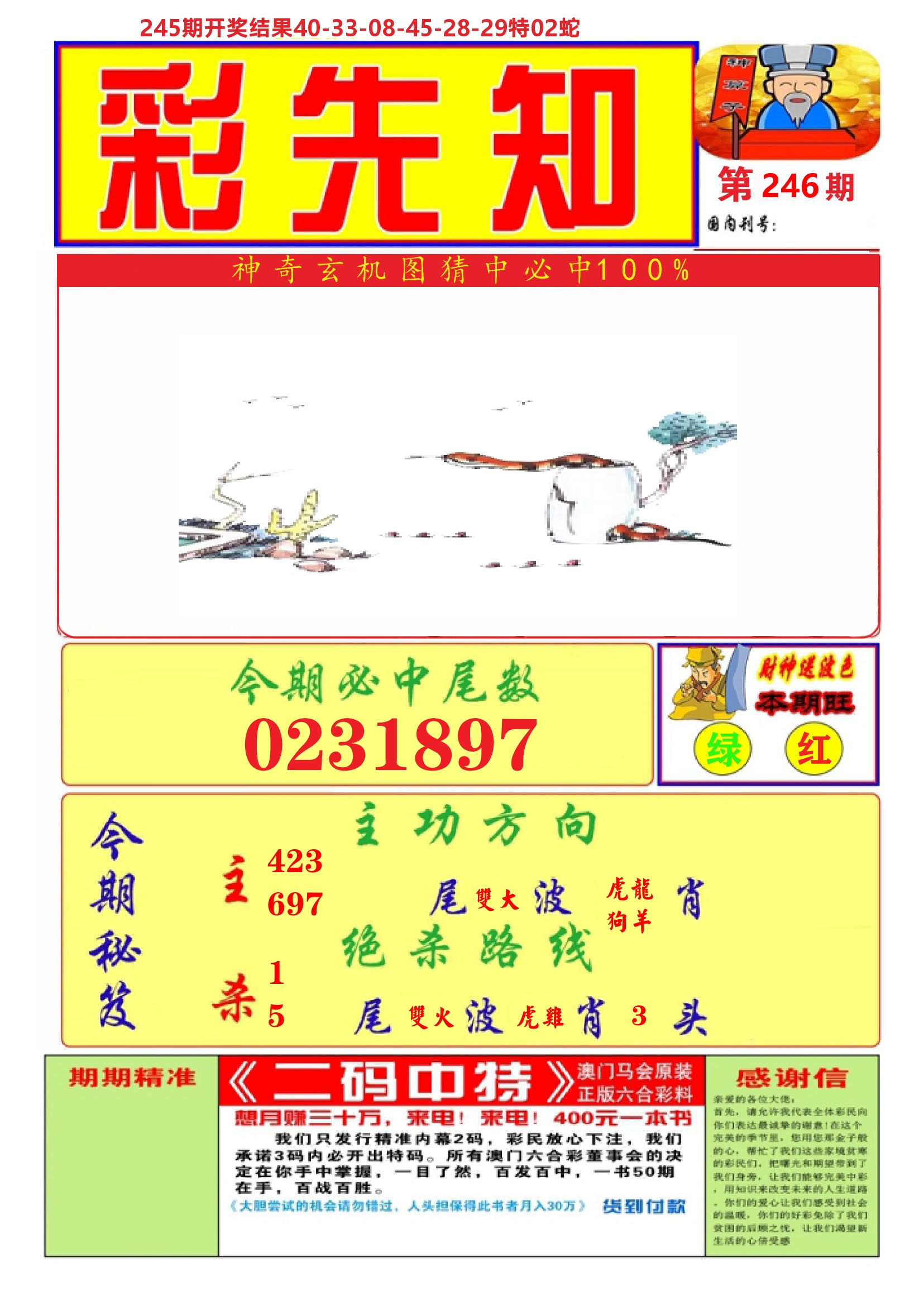 澳门彩先知A 第246期