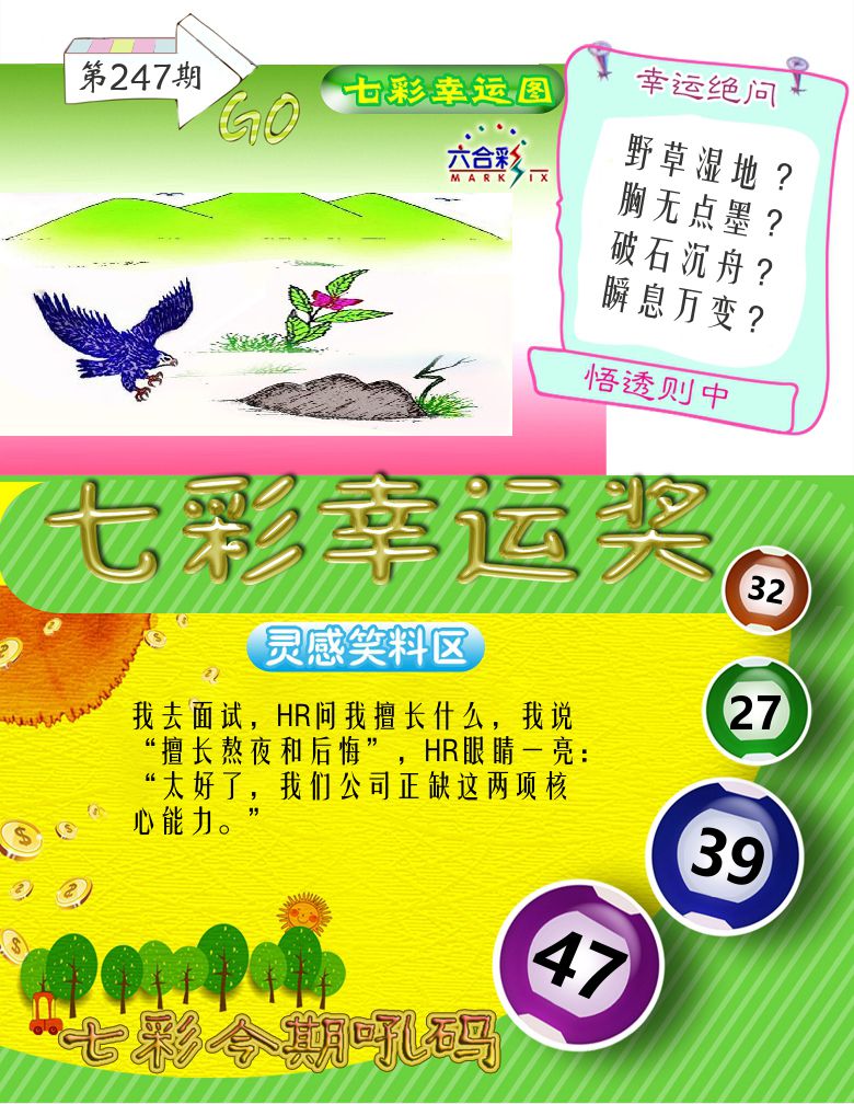 七彩幸运奖 第247期