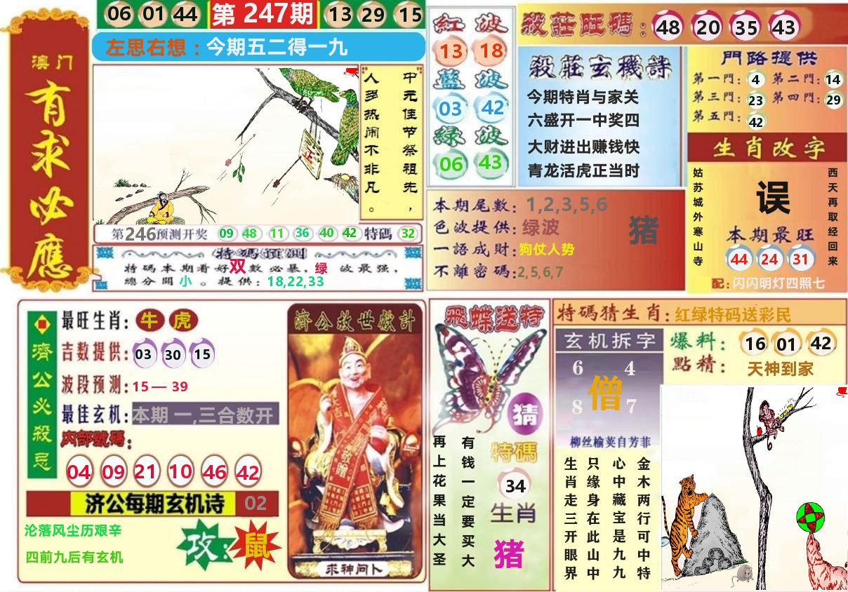 澳门有求必应 第247期