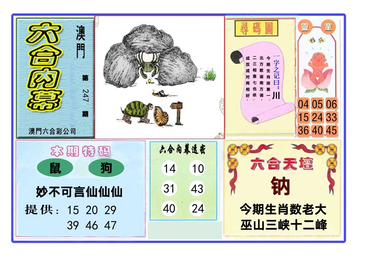 六合内幕 第247期