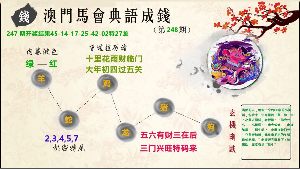 典语成钱 第248期
