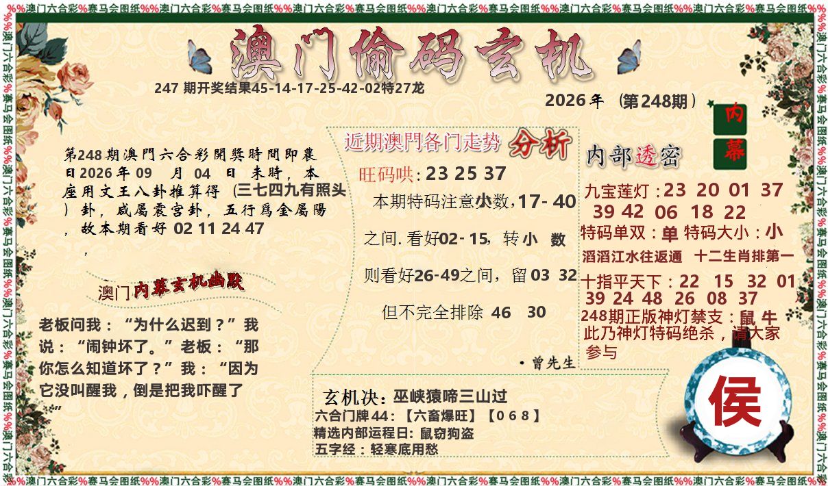偷码玄机 第248期
