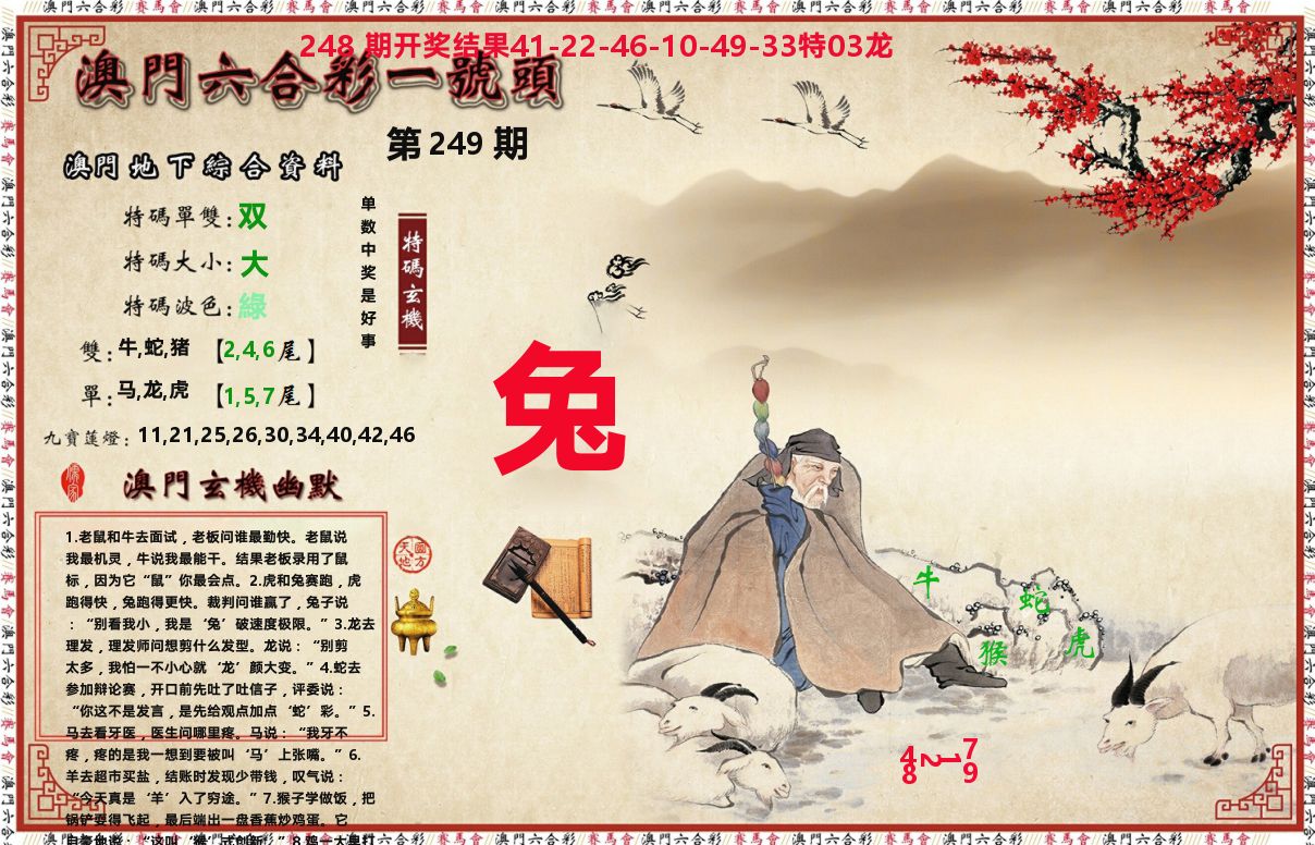 一号头 第249期