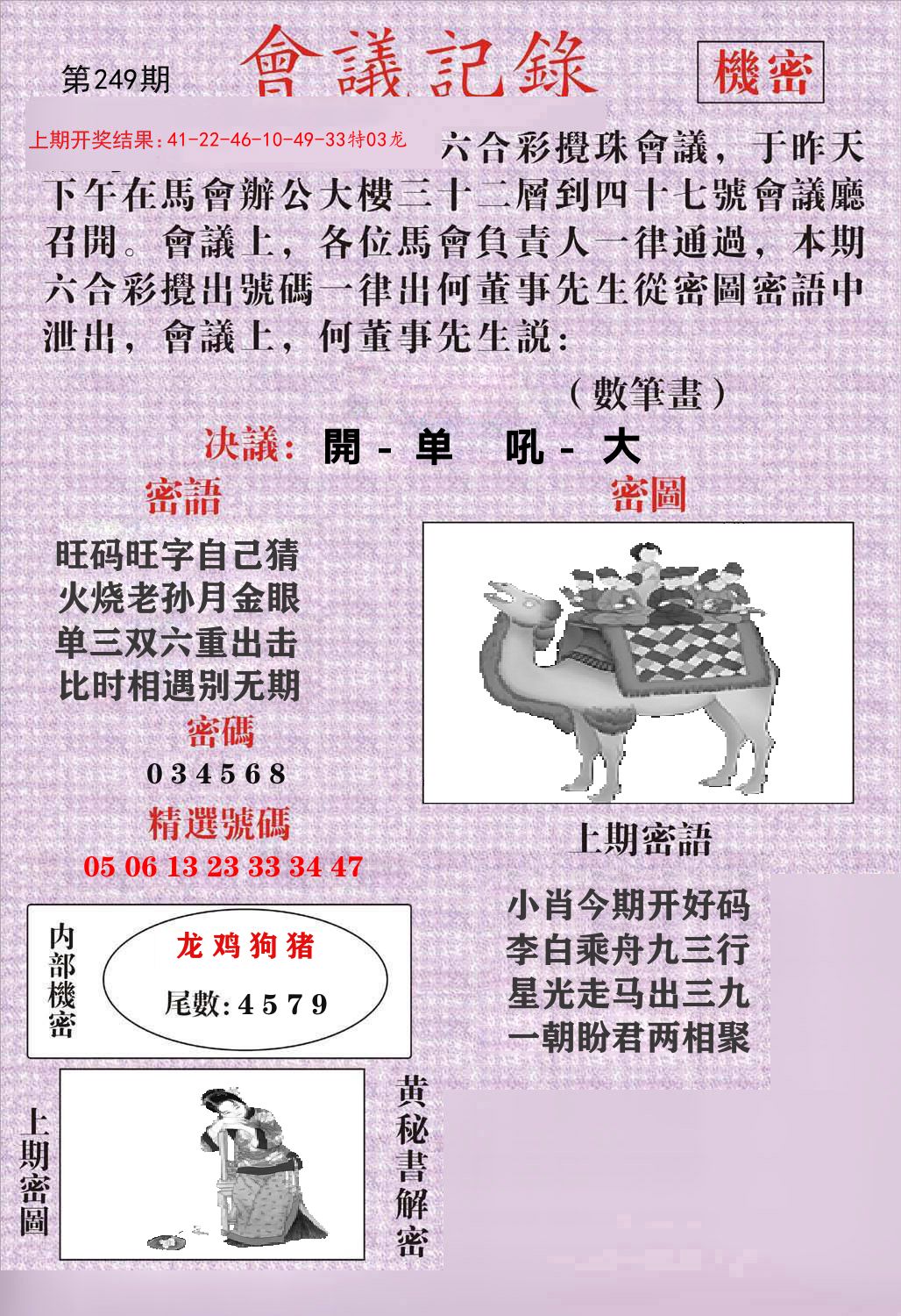 会议记录 第249期