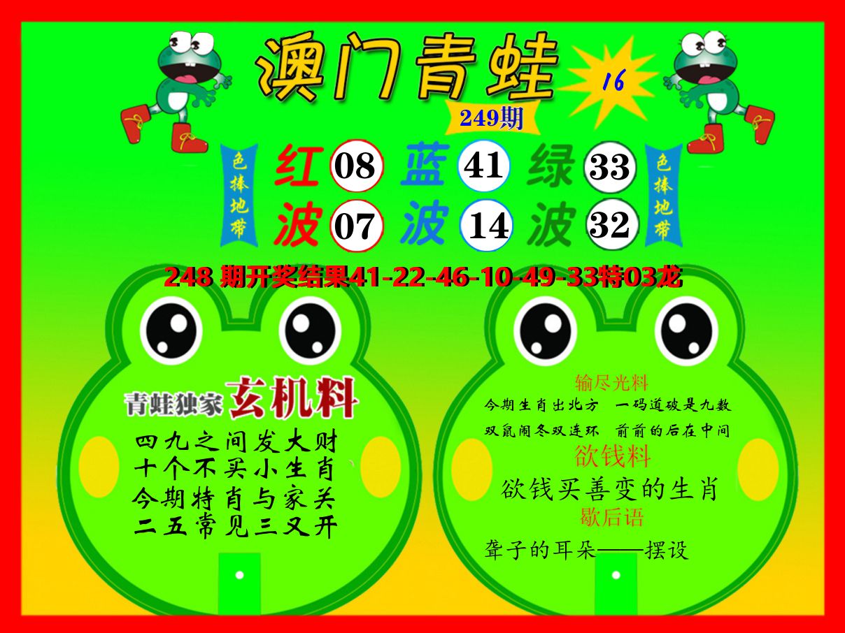 青蛙系列16 第249期