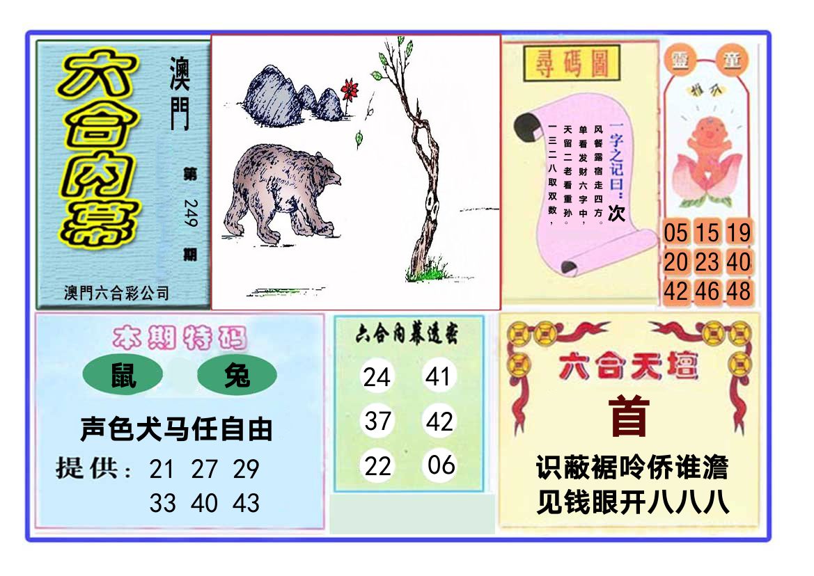 六合内幕 第249期