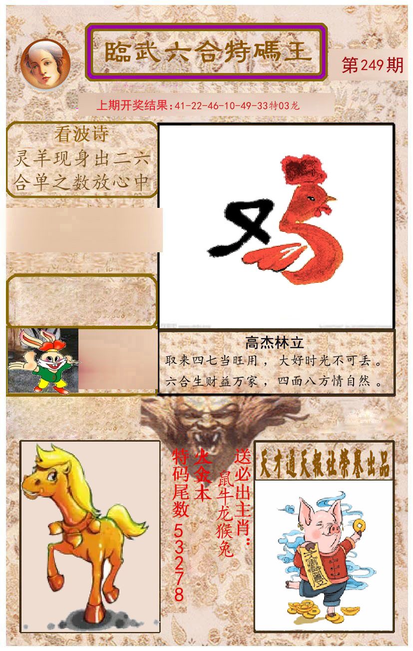 臨武六合特码王 第249期