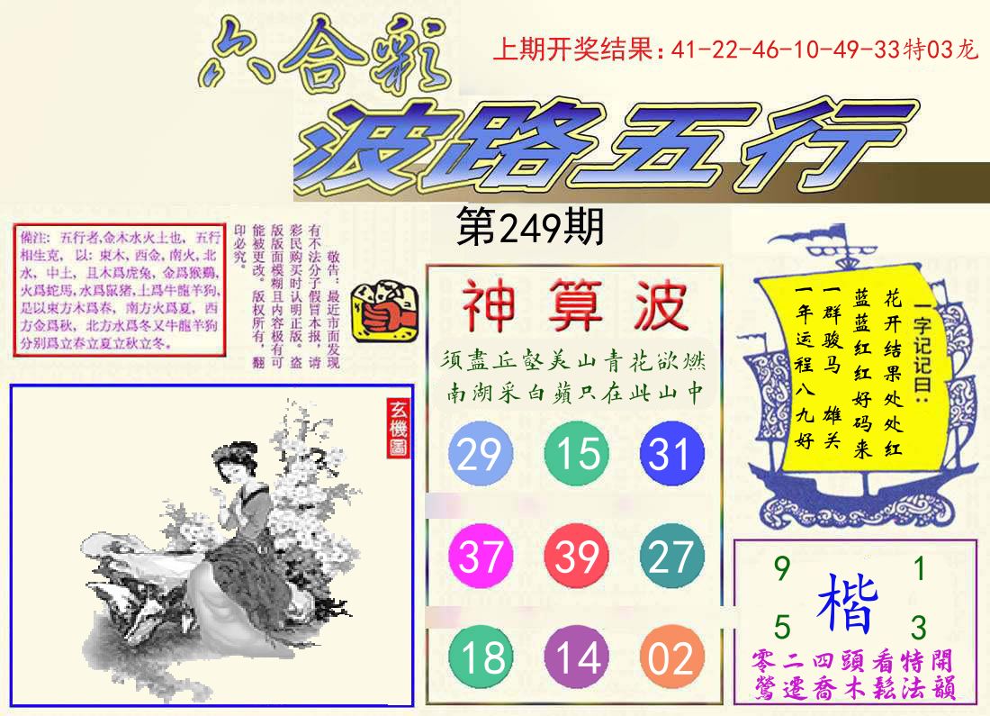 波路五行 第249期