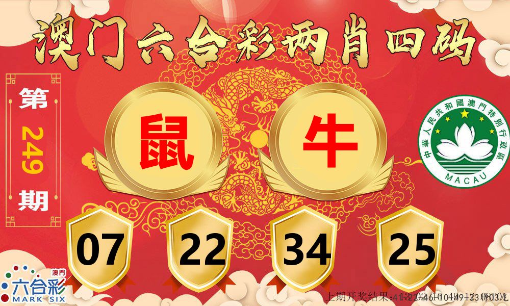 澳门两肖四码 第249期