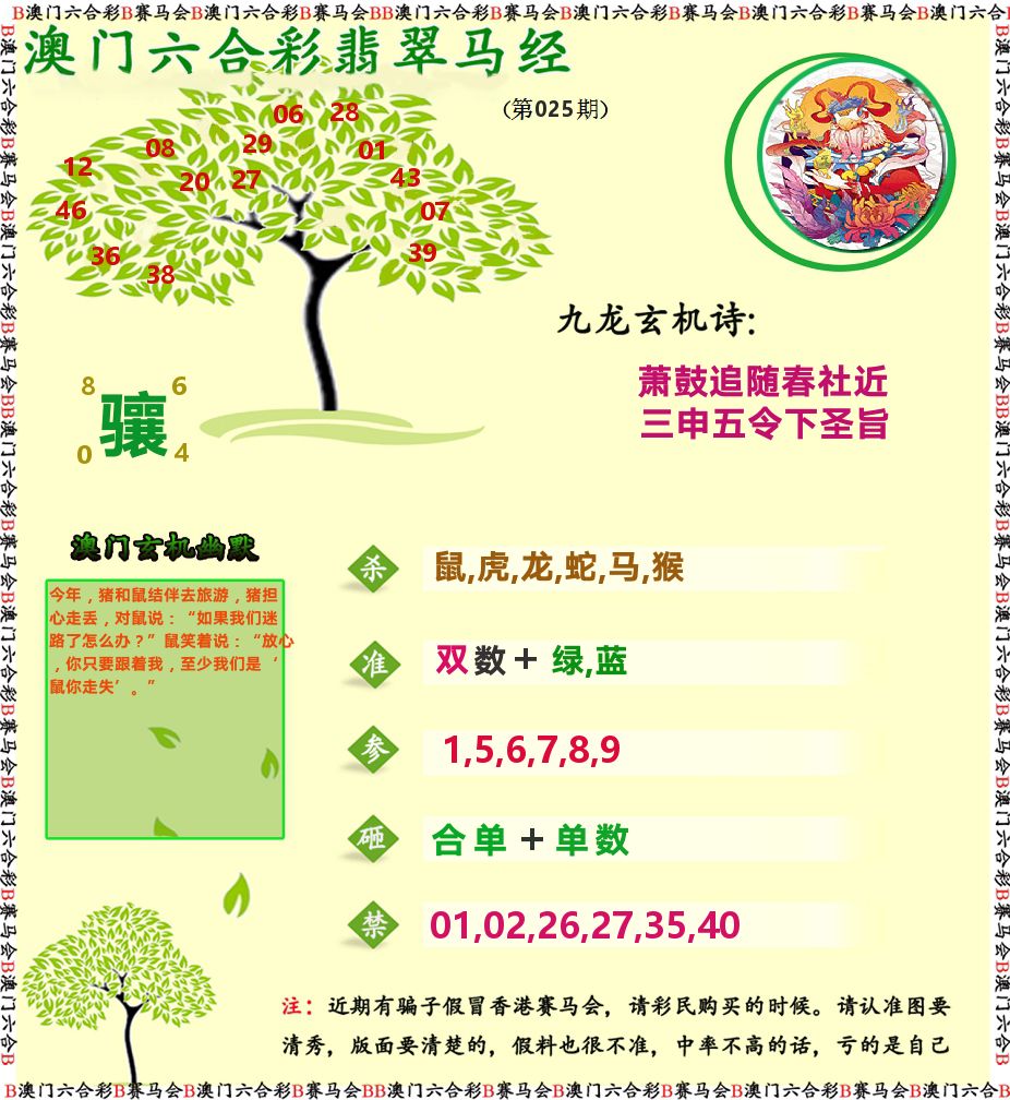翡翠马经 第25期