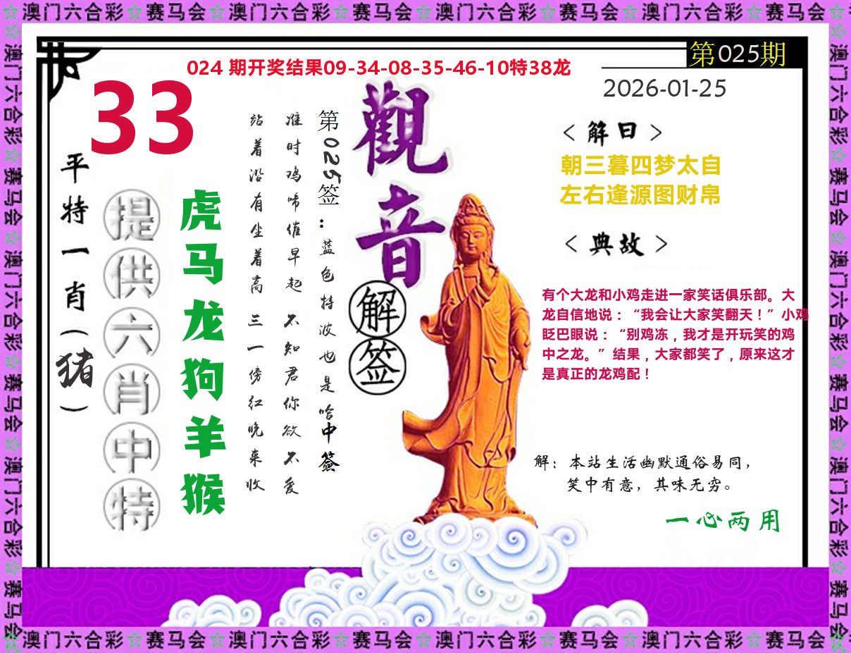 观音解签 第25期