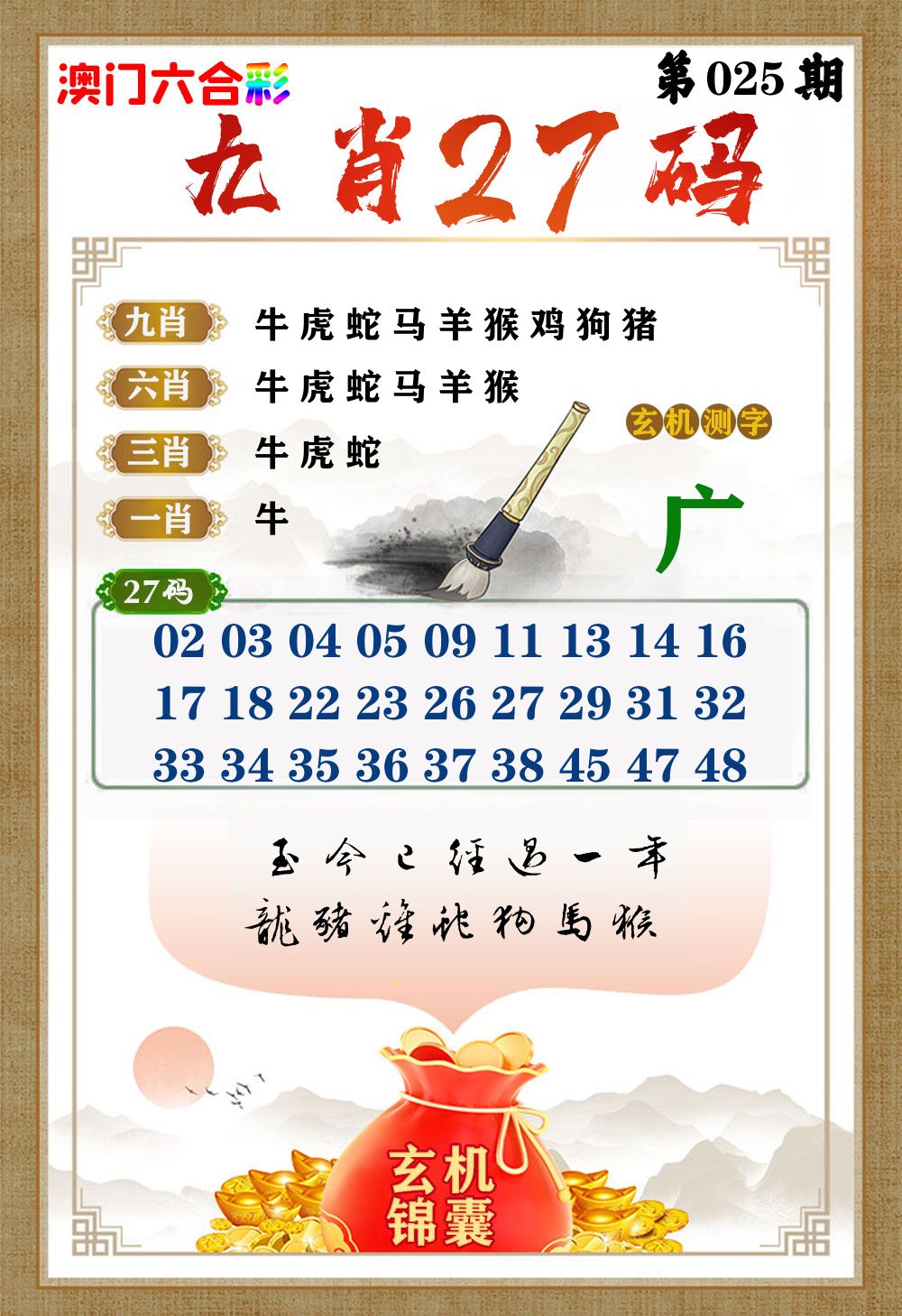 玄机锦囊 第25期