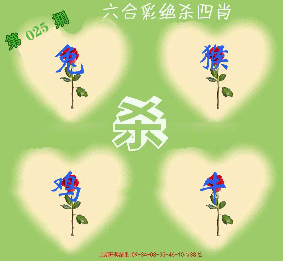 绝杀四肖 第25期