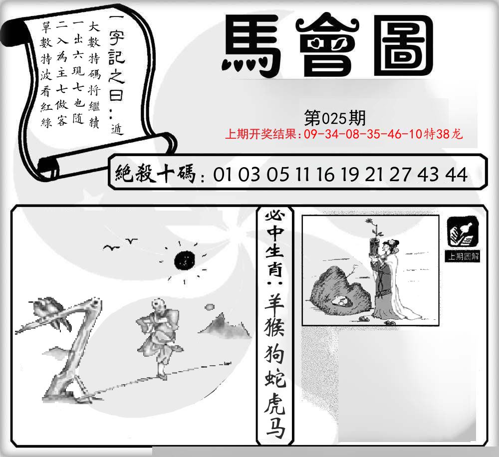 马会图 第25期